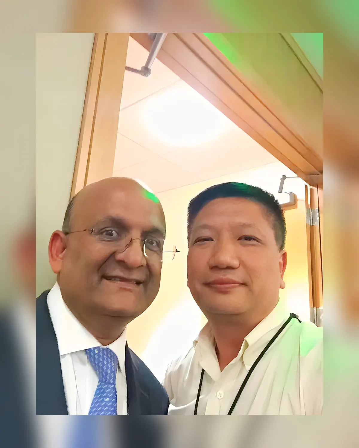 Meeting the Dean of HBS, Nitin Nohria, in Boston.