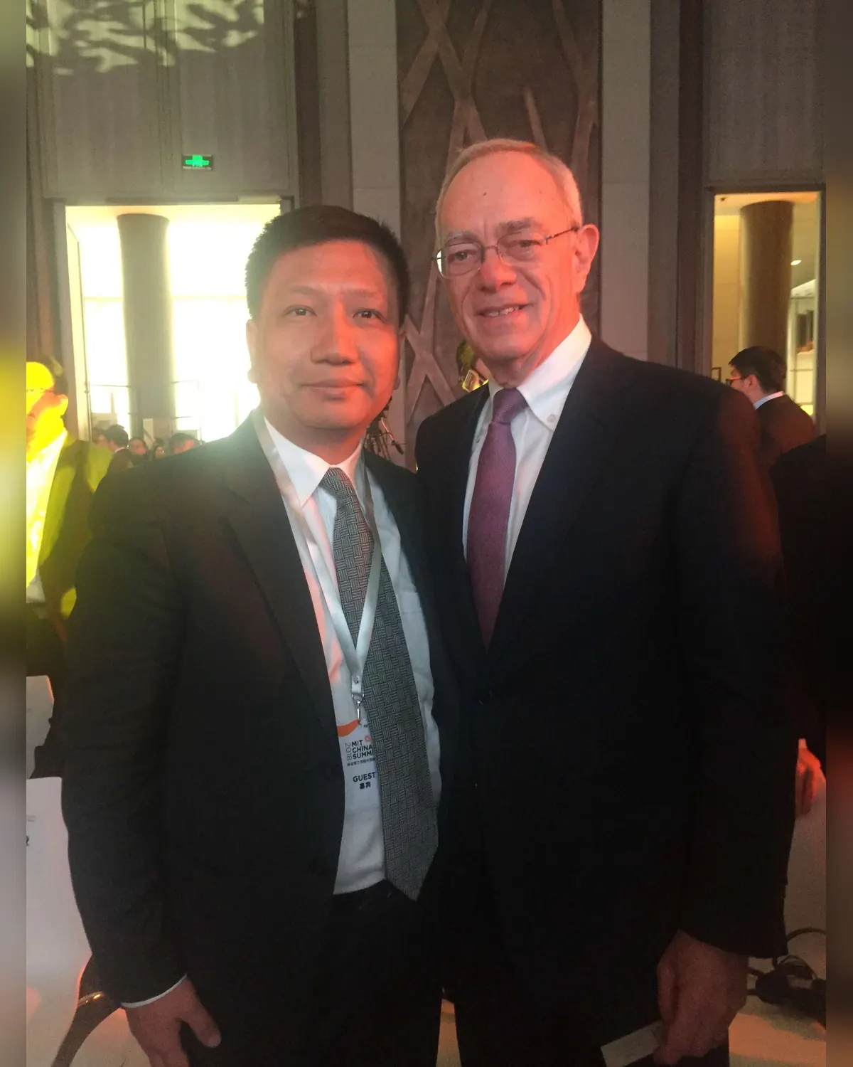 Meeting MIT President L. Rafael Reif in Beijing.