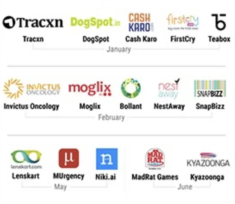 Selected Indian portfolio companies — cohort two