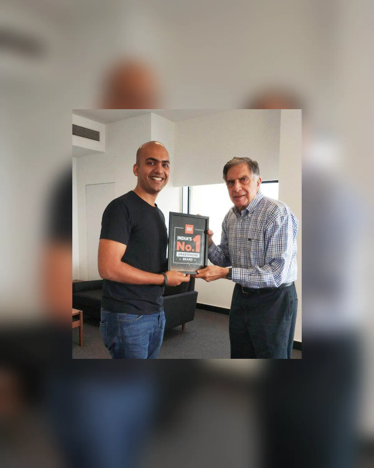 Our investment in Xiaomi India: Mr. Ratan Tata and Manu Kumar Jain, the CEO of Xiaomi India.