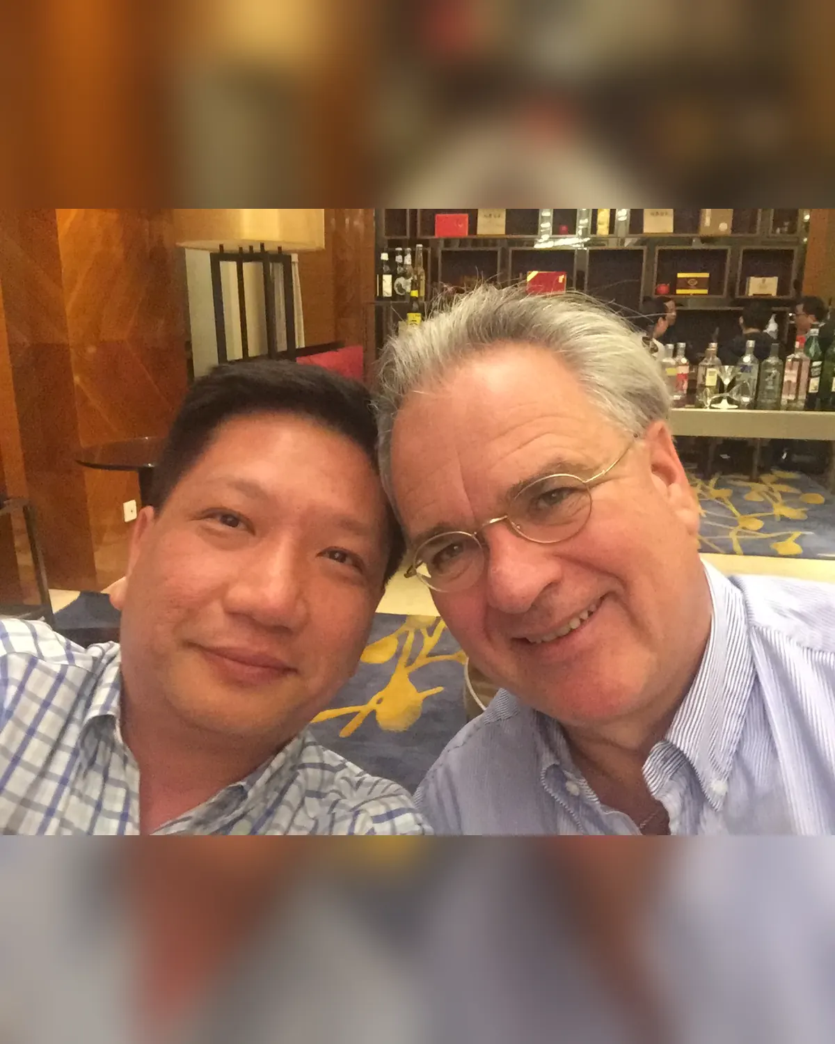 Meeting with my Harvard classmate, Ton Geurts, in the UK.