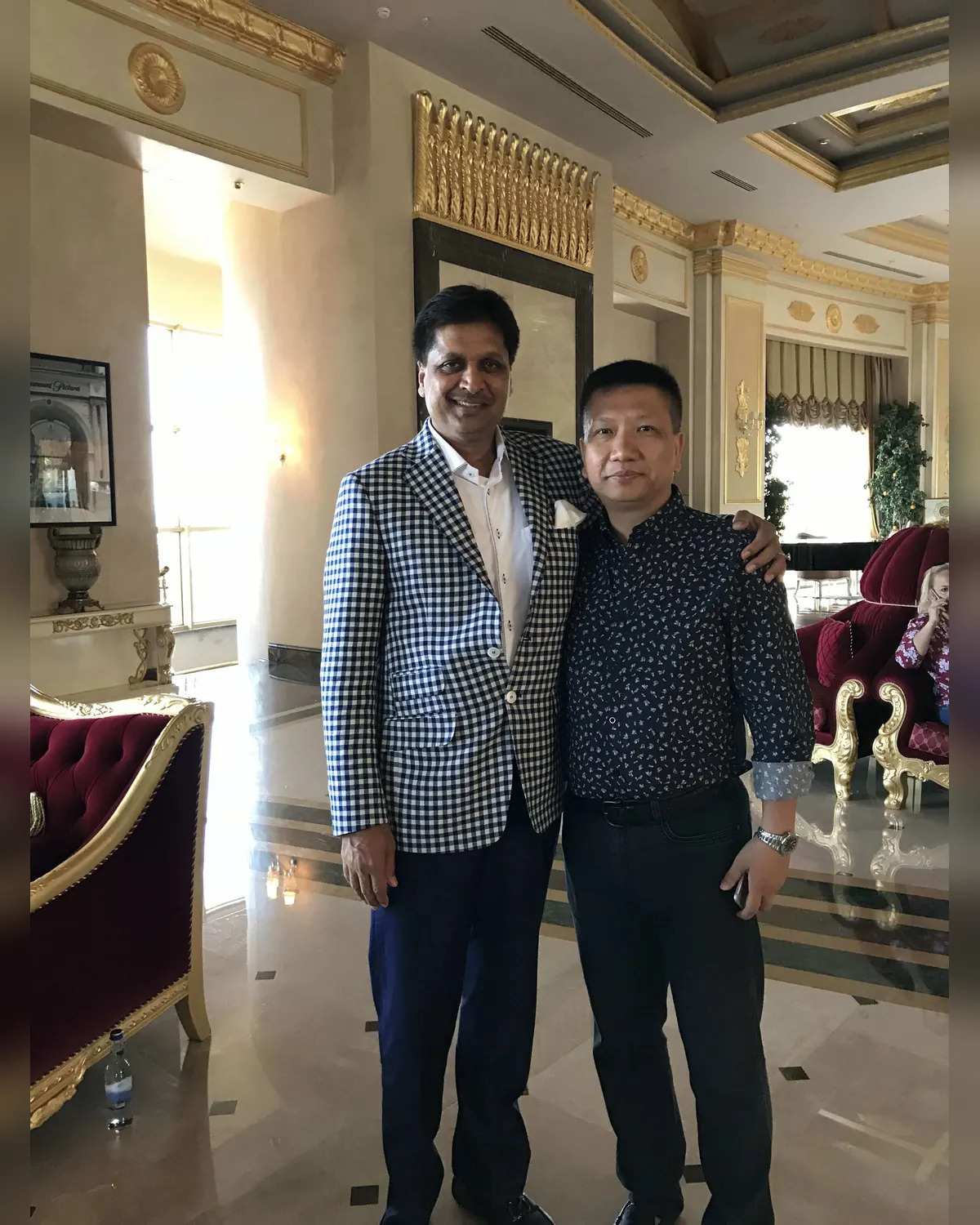 Meeting the Chairman of M3M Group, Mr. Bansal, in India.